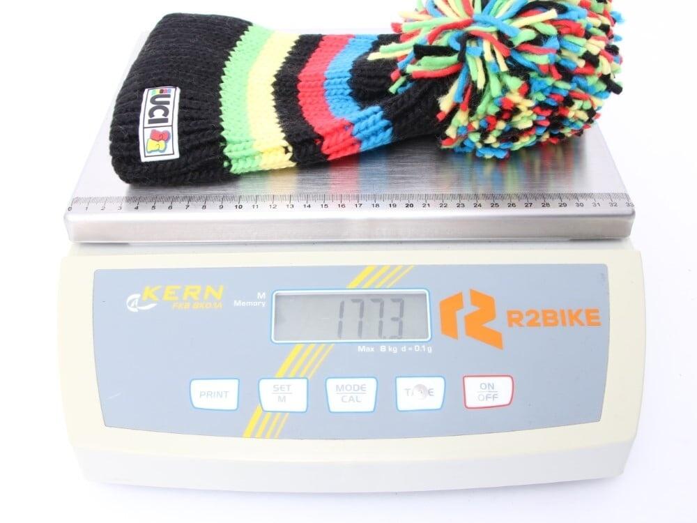 Muts Big Bobble Hats UCI Black Rainbow Stripes 3/3