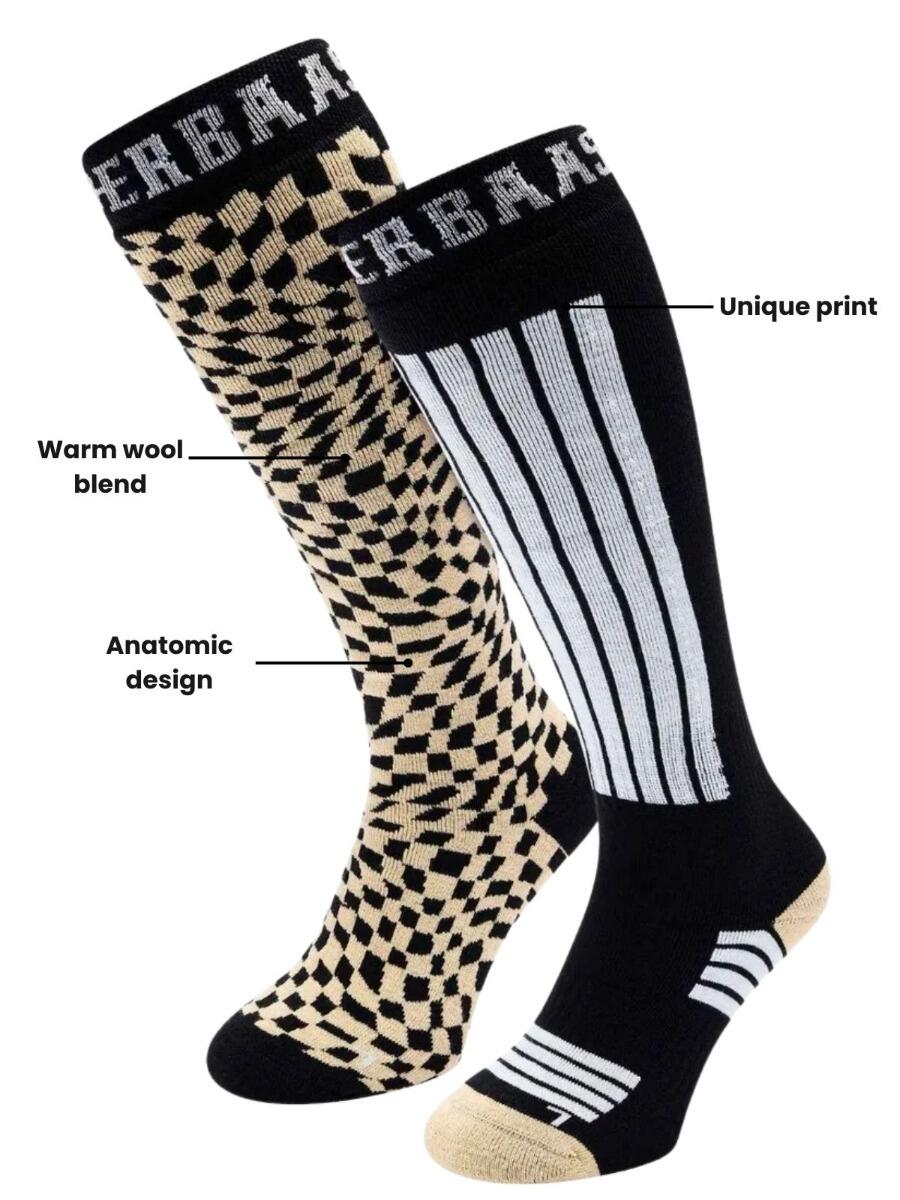 Chaussettes de ski - 2 paires - Sable chaud 3/3