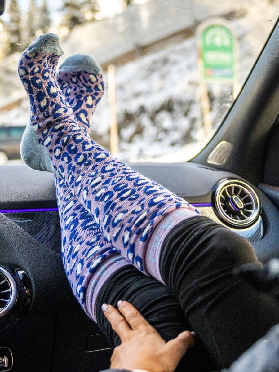 Chaussettes de ski - Femme - 2 paires - Violet 2/3
