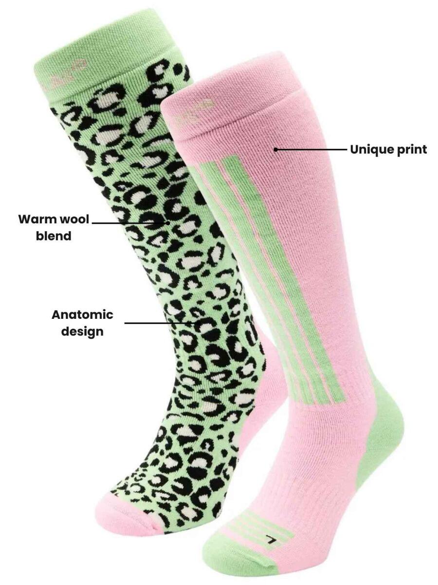 Calcetines de esquí - Mujer - 2 pares - Aguacate 3/3