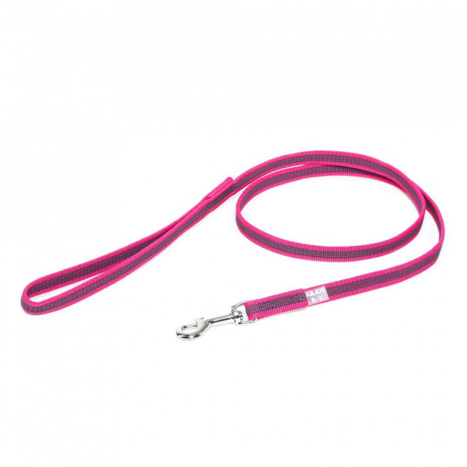 Laisse de sport anti-glisse Color & Gray 14mm x 1,2m avec poignée, rose 4/7