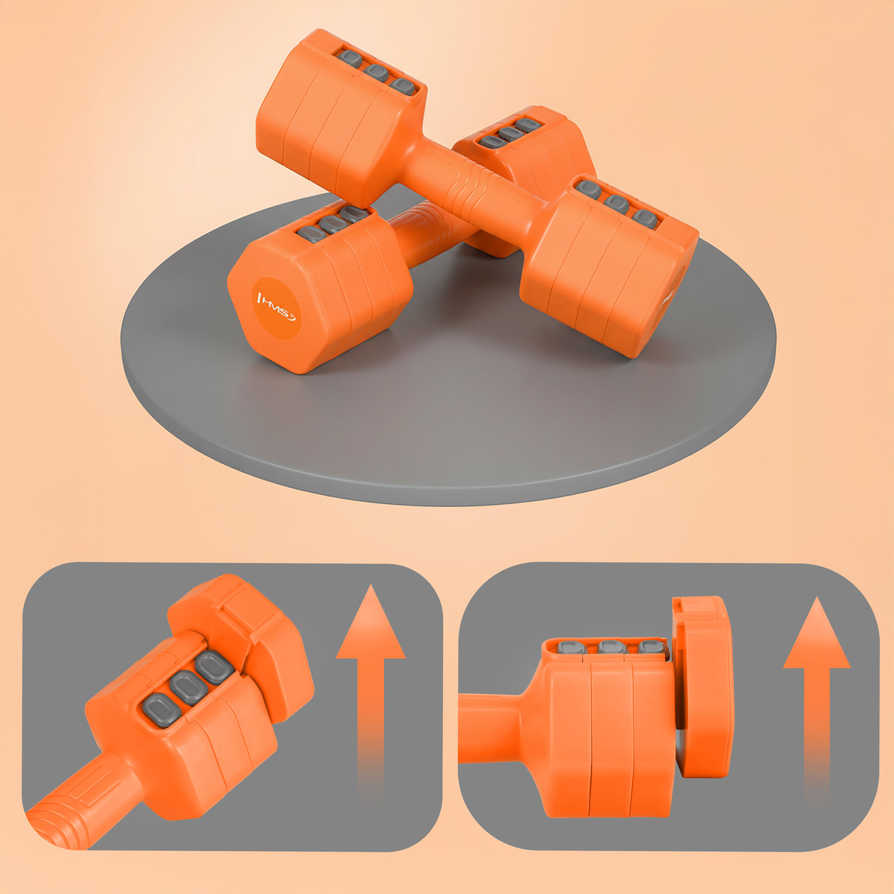 Haltères réglables 2 x 2,5 kg HL03 Hms 3/7