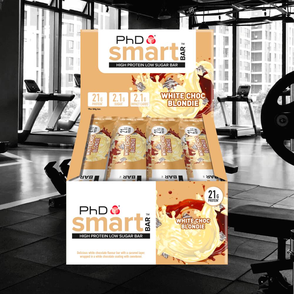 Barres protéinées - Smart Bar - Chocolat Blanc Blondie Boite de 12 4/5