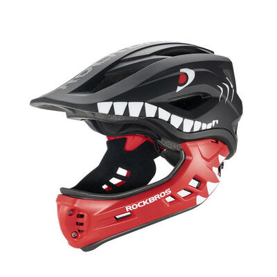 Casco da bici per bambini Rockbros con mentoniera rimovibile