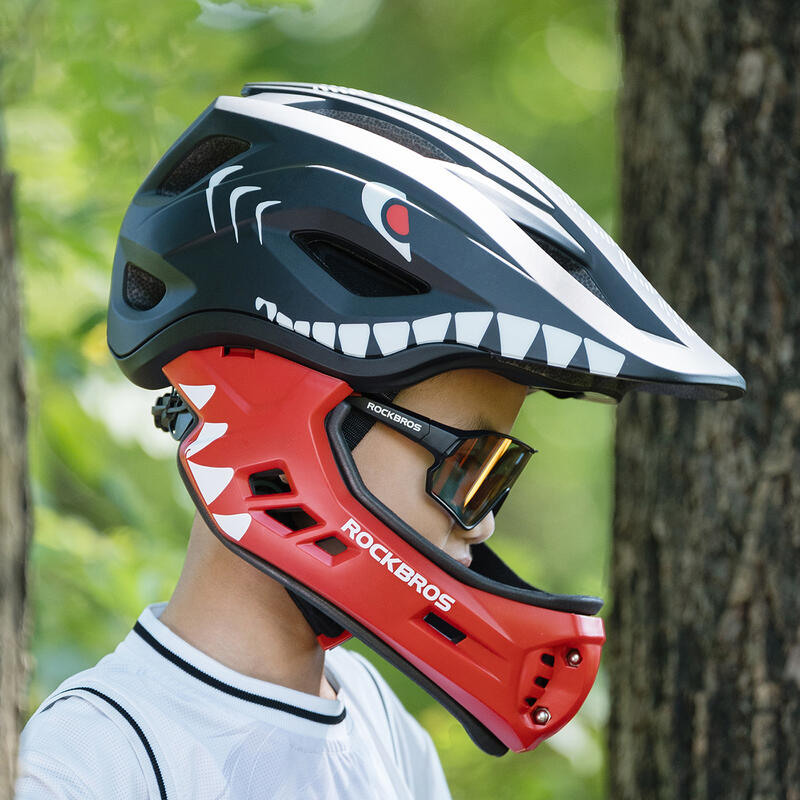 Cască de bicicletă Rockbros pentru copii cu bărbie detașabilă