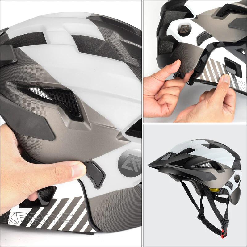 Casco da bici per bambini Rockbros con mentoniera rimovibile 6/7