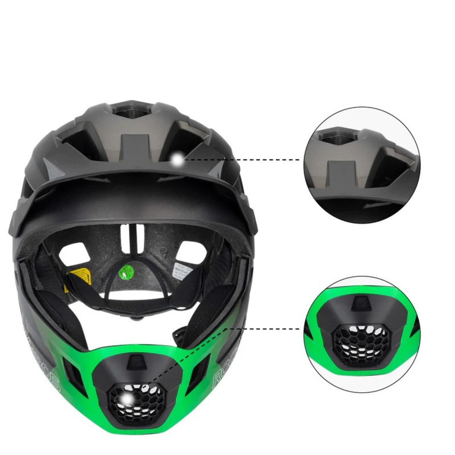 Casco da bici per bambini Rockbros con mentoniera rimovibile 6/7