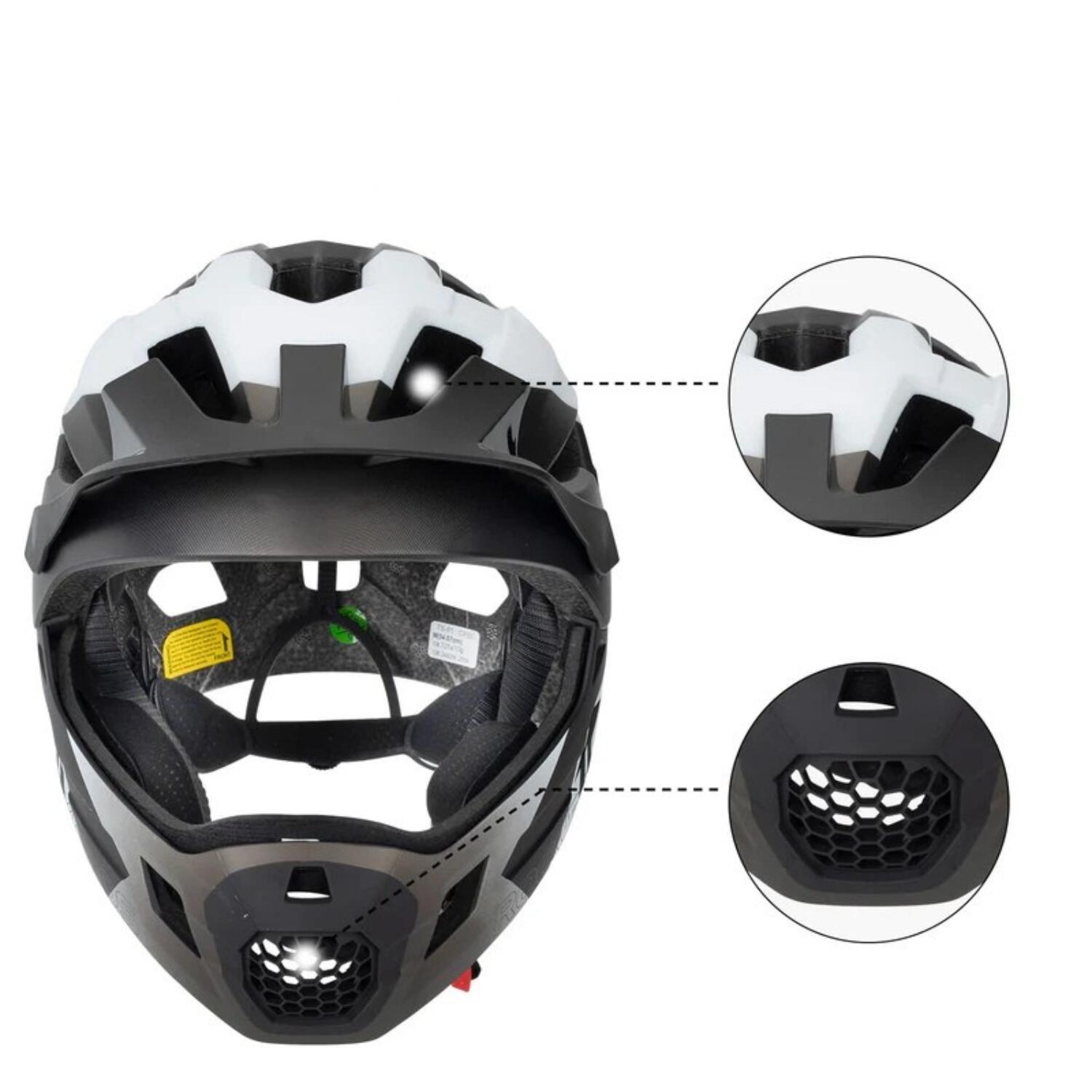 Casco da bici per bambini Rockbros con mentoniera rimovibile 5/7