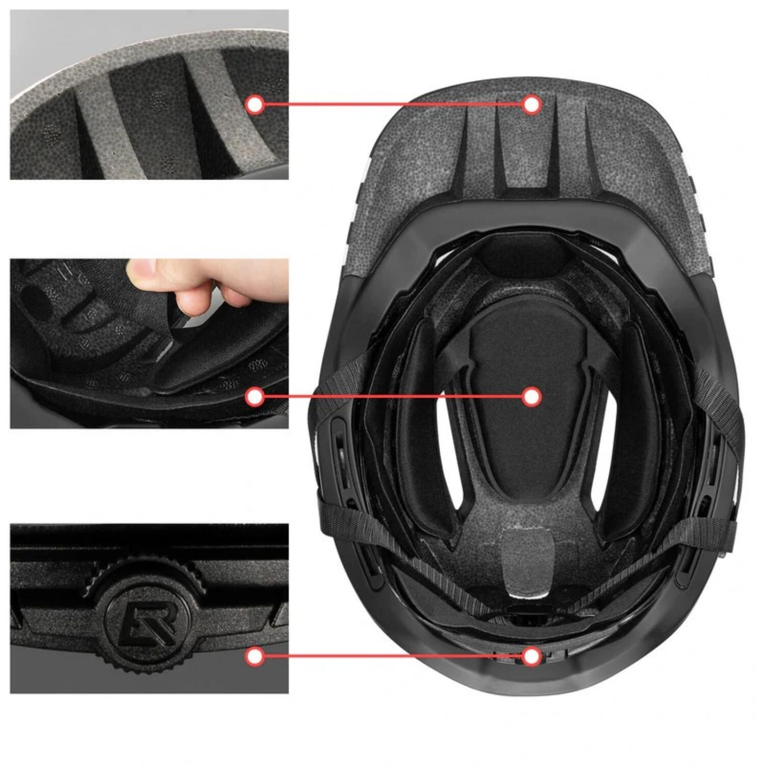 Casco da bici per bambini Rockbros con mentoniera rimovibile 7/7