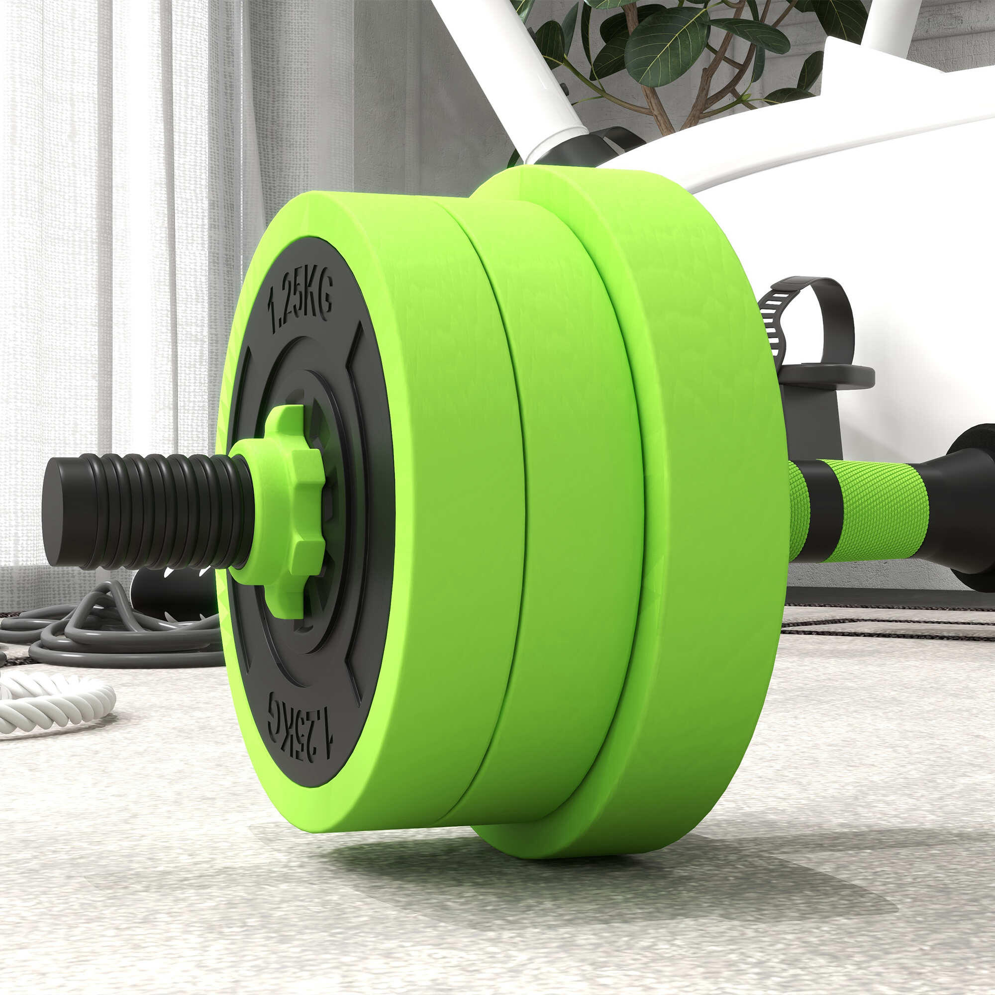 Conjunto de halteres 20kg 95x20x20 cm verde SPORTNOW 4/7
