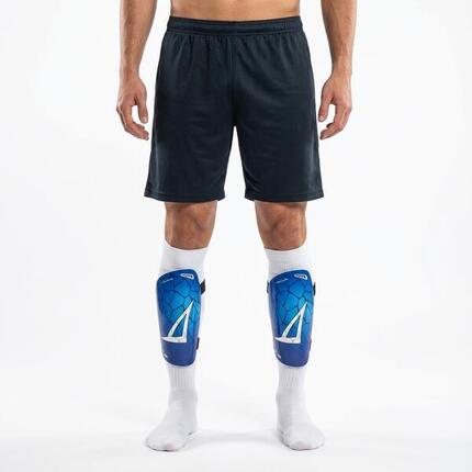 schienbeinschoner fußball azurblau weiß