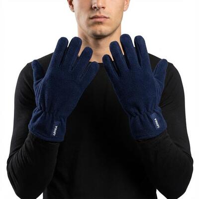 Guanti in Pile neri unisex