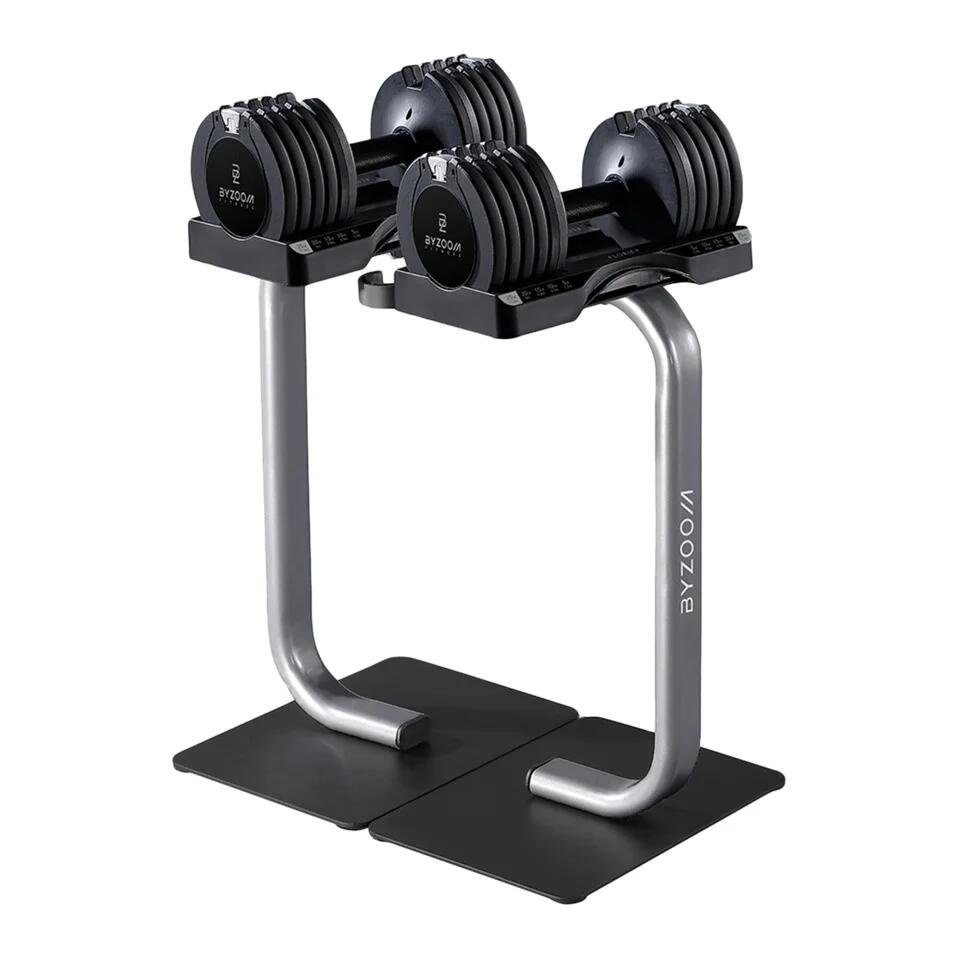 Rack de rangement support haltère réglable ajustable Byzoom Fitness 3/5