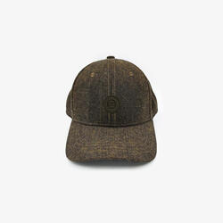 Casquette couture chevrons marron
