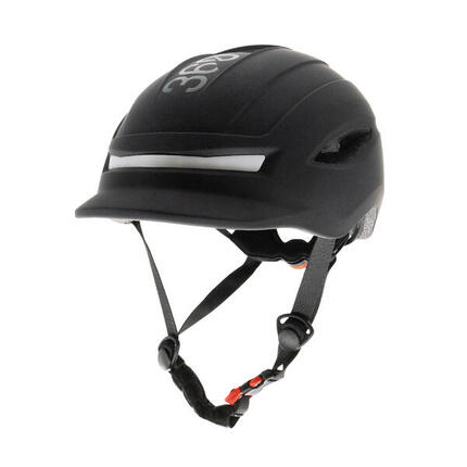 Casque vélo avec clignotant + commande au cintre reglage molette P2R Urbain/City