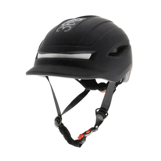 Casque vélo avec clignotant + commande au cintre reglage molette P2R Urbain/City