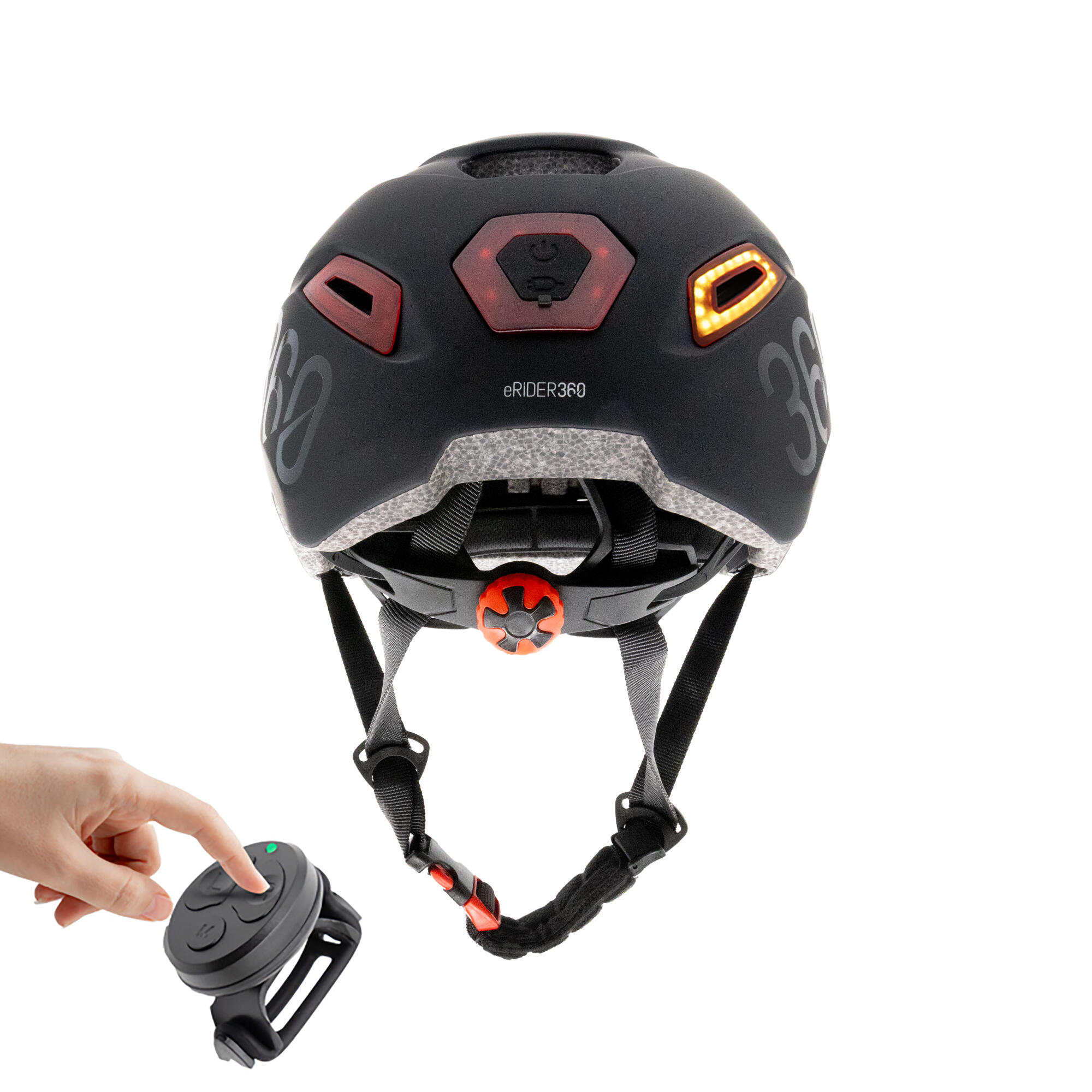 Fahrradhelm  mit Blinklicht + Steuerung am Lenker mit Drehregler P2R Urbain/City 5/7