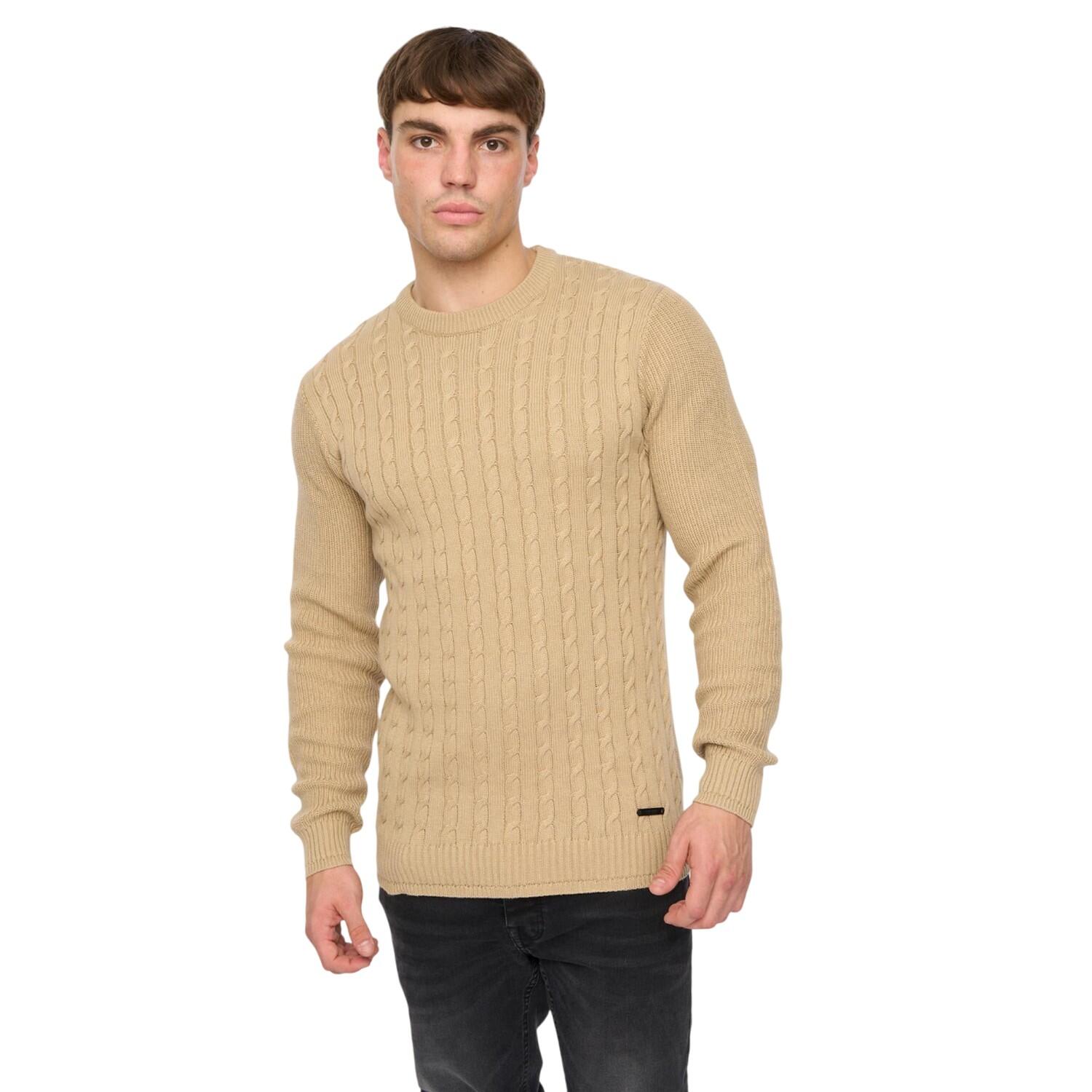 Crosshatch Mens Kabstars Cable Knit Pullover