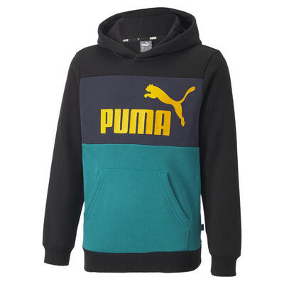 Essentials+ hoodie met kleurblokken voor jongeren puma black