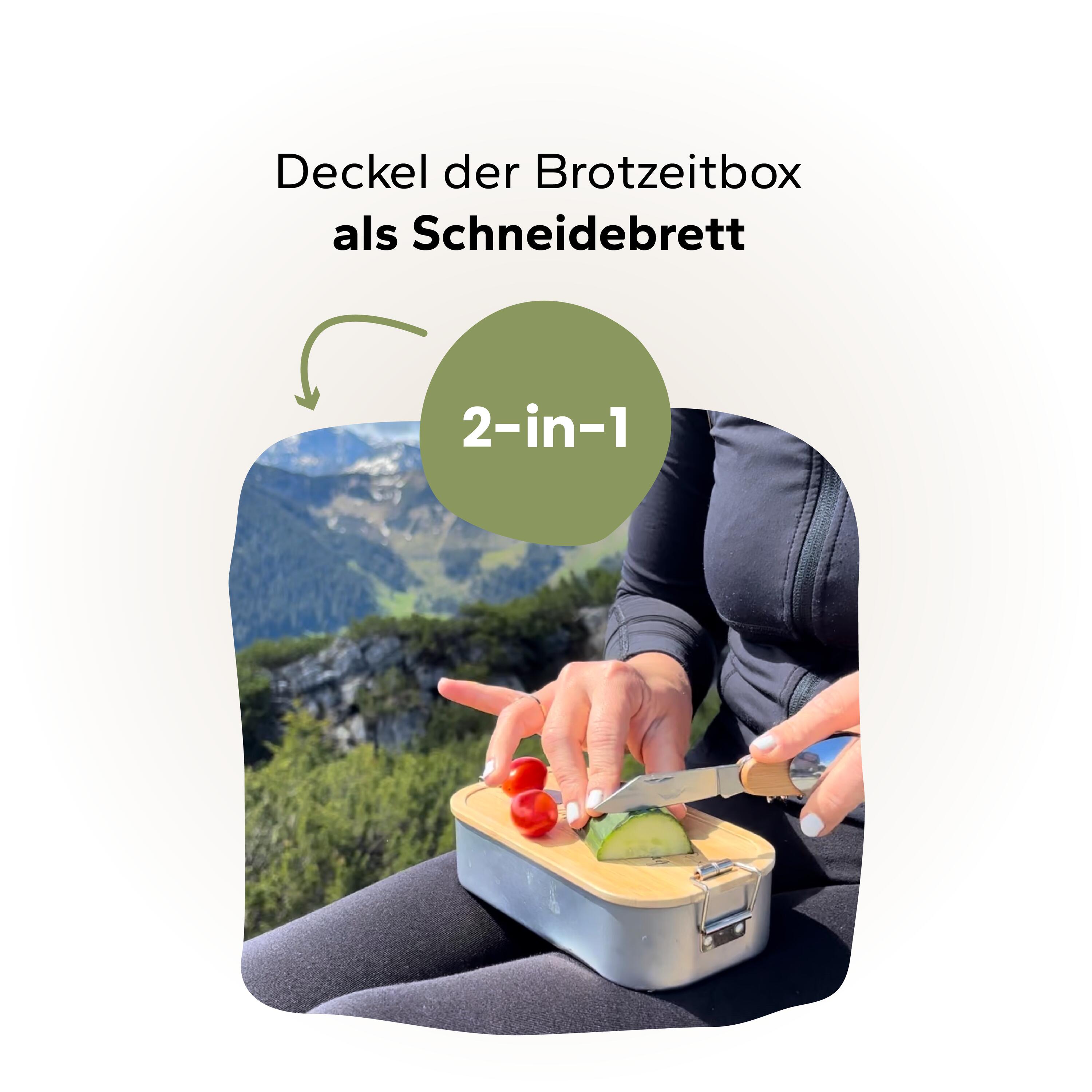 Gipfelstürmer Brotdose mit Holzdeckel I Langlebige Box für unterwegs 7/9