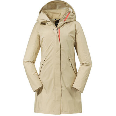 Schöffel Sardegna L Damen wasserdichter Parka Damen Outdoor Wanderjacke humus 36