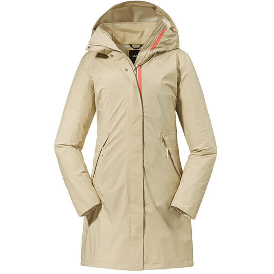 Schöffel Sardegna L Damen wasserdichter Parka Damen Outdoor Wanderjacke humus 36