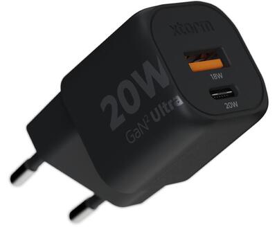 Xtorm universele oplader - xtorm 20w gan2 ultra adapter - power delivery - zwart