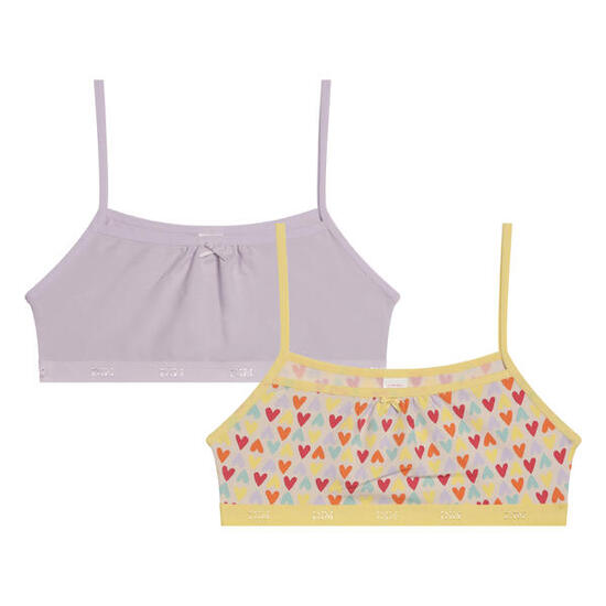 Dim Les Pockets, Lot de 2 Brassières Fille Coton Stretch