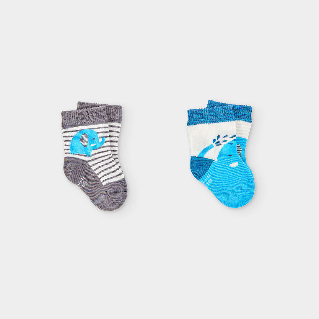 Calcetines de verano de gimnasia bebé niña boboli azul 1/3