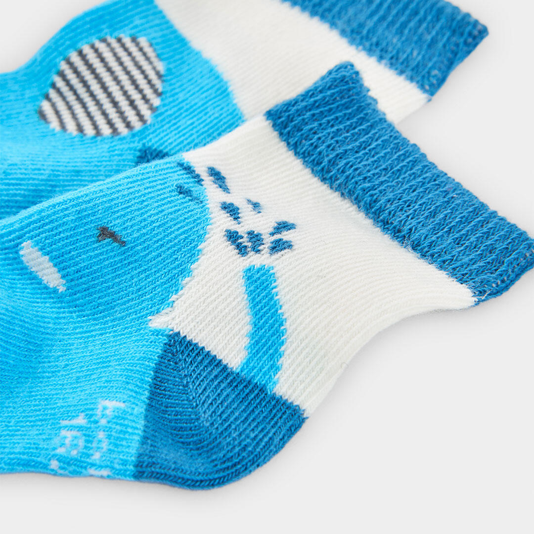 Calcetines de verano de gimnasia bebé niña boboli azul 3/3