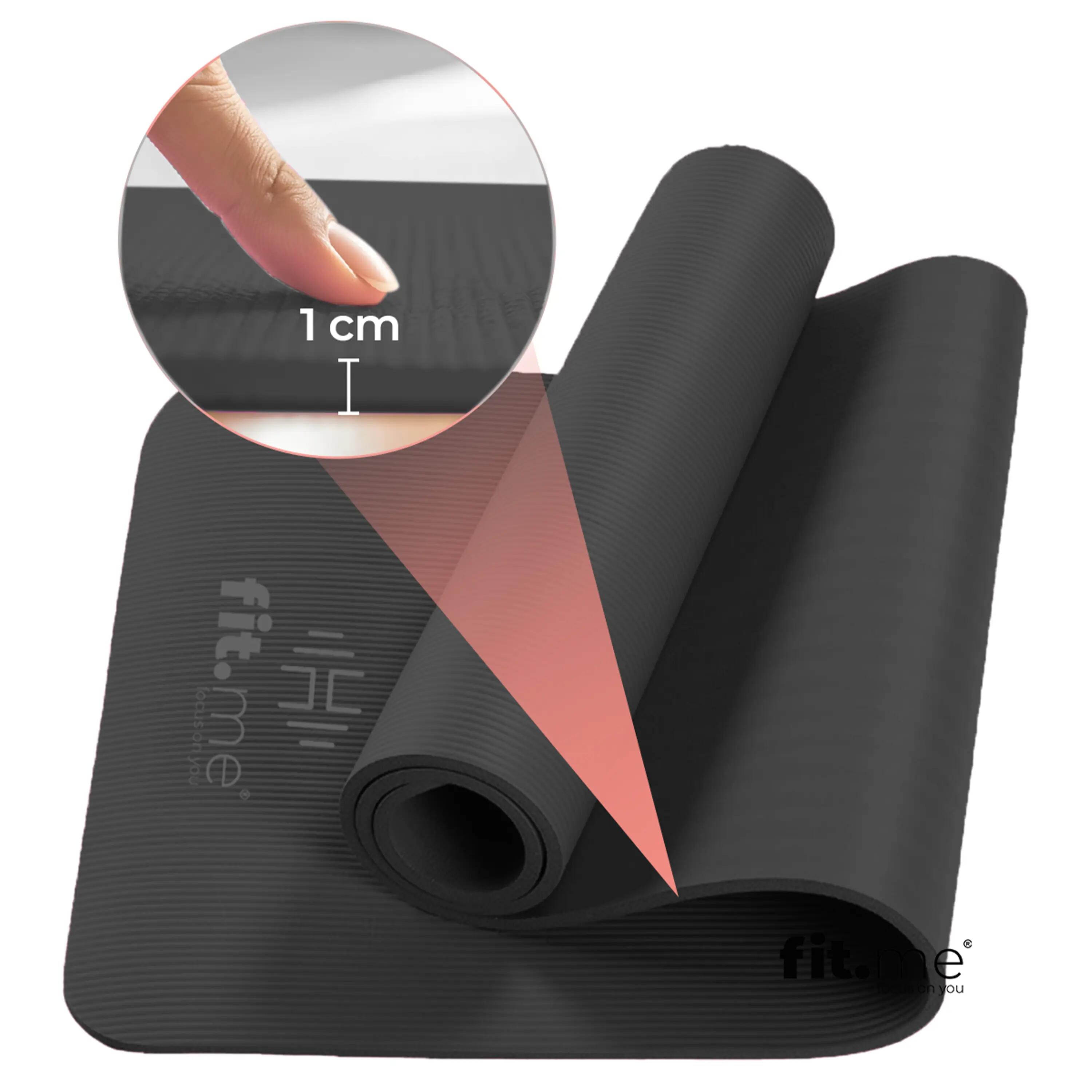 Mata do ćwiczeń i jogi NBR 1 cm z uchwytem Fit.me 3/7