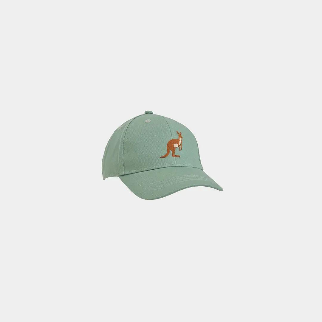Gorra de algodón para niño con bordado de animal verde 3/3