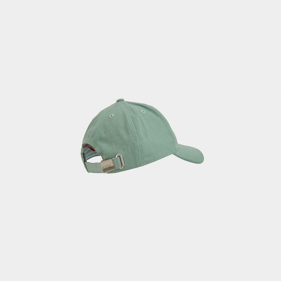 Gorra de algodón para niño con bordado de animal verde 2/3
