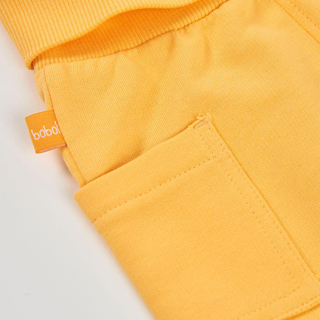 Pantalones de verano de senderismo bebé niño boboli amarillo 3/4