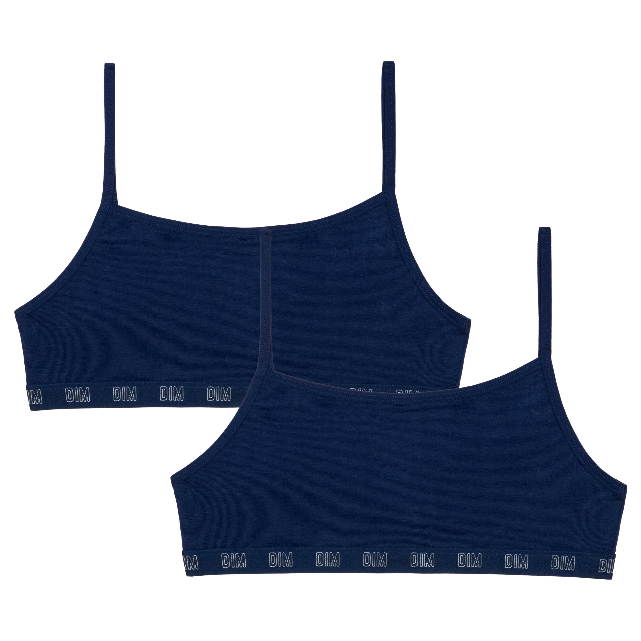 Dim Skin Care, Lot de 2 brassières fille en coton bio 2/3