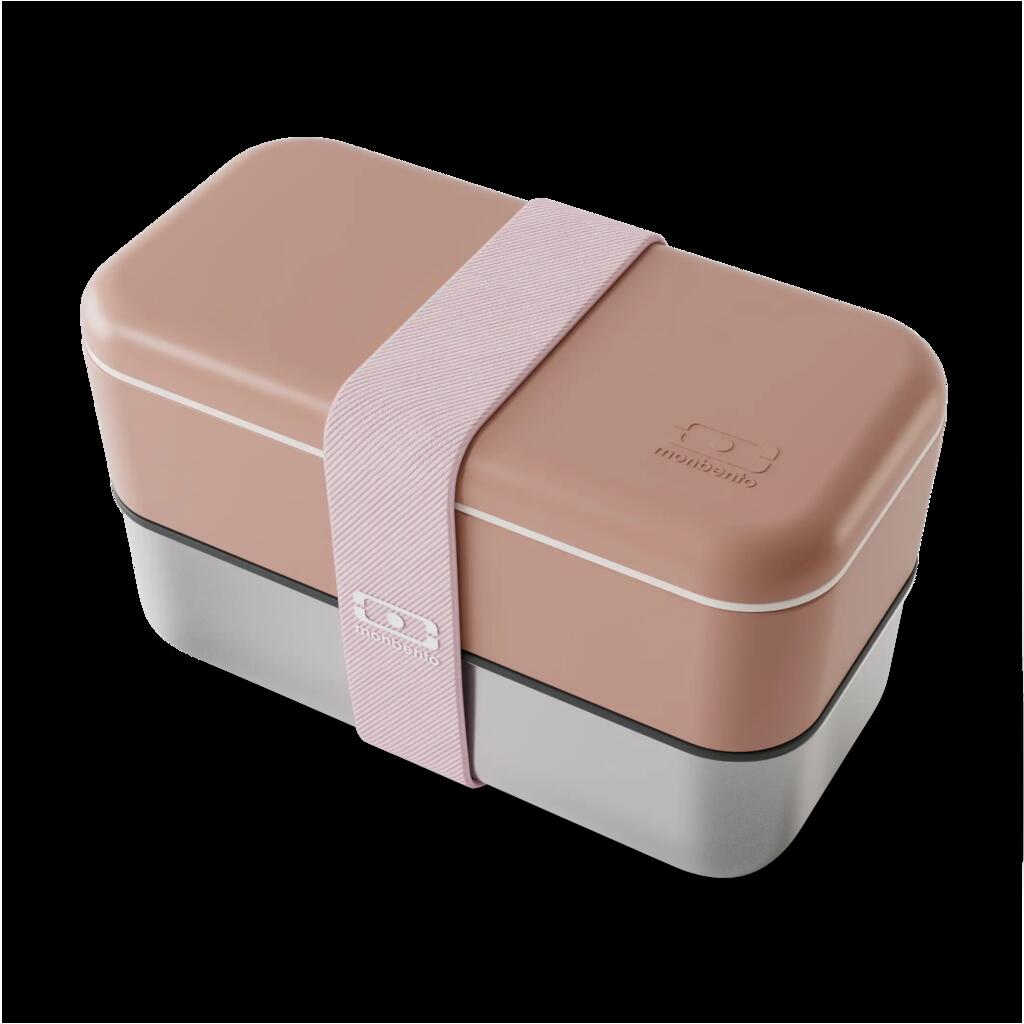 2-tier metal lunch box 1.2L|Camping, hiking|Microwave safe|Sense