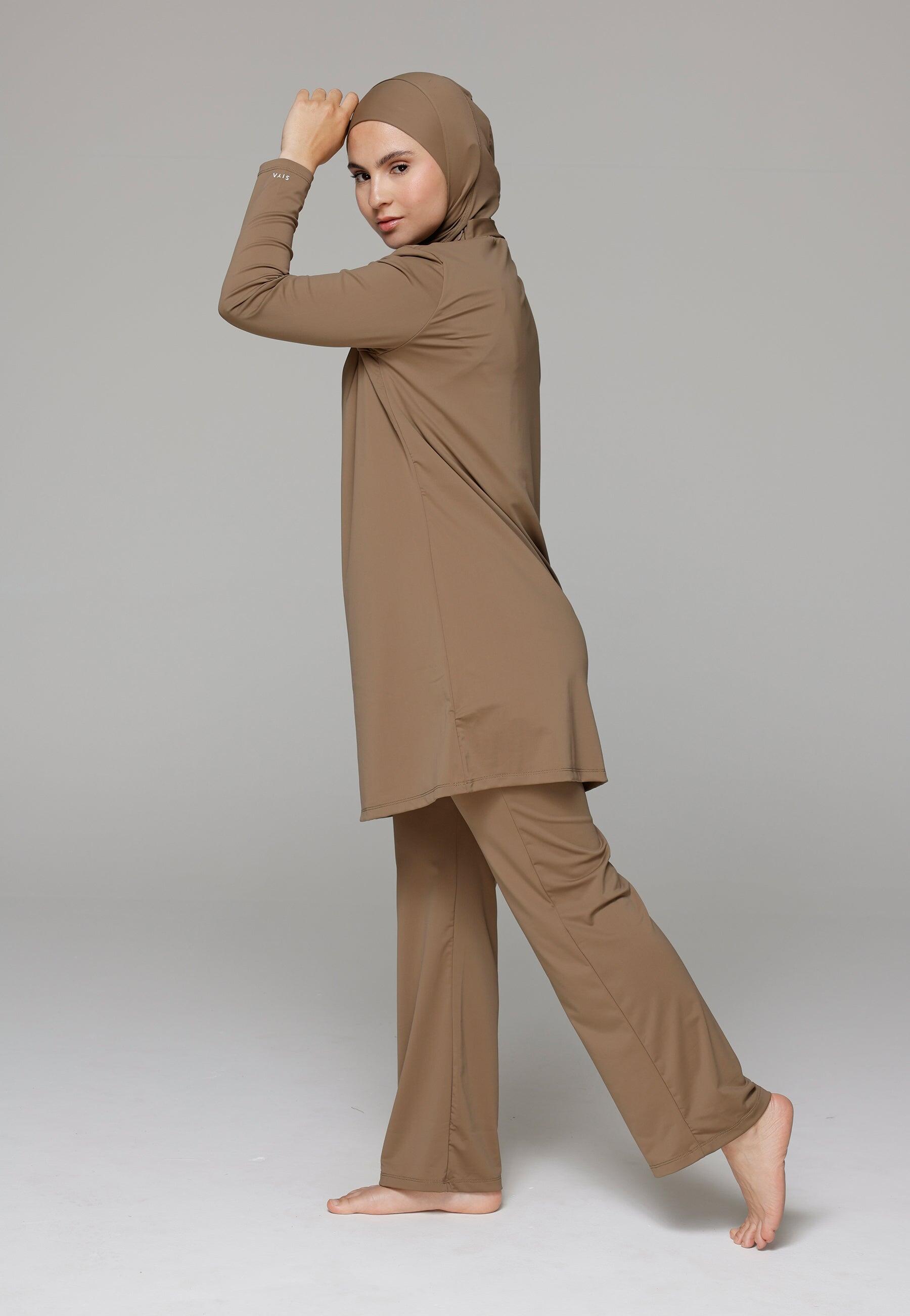 Dames Zwemkleding Ruimvallend Bedekt Zwempak met Broek 2/6
