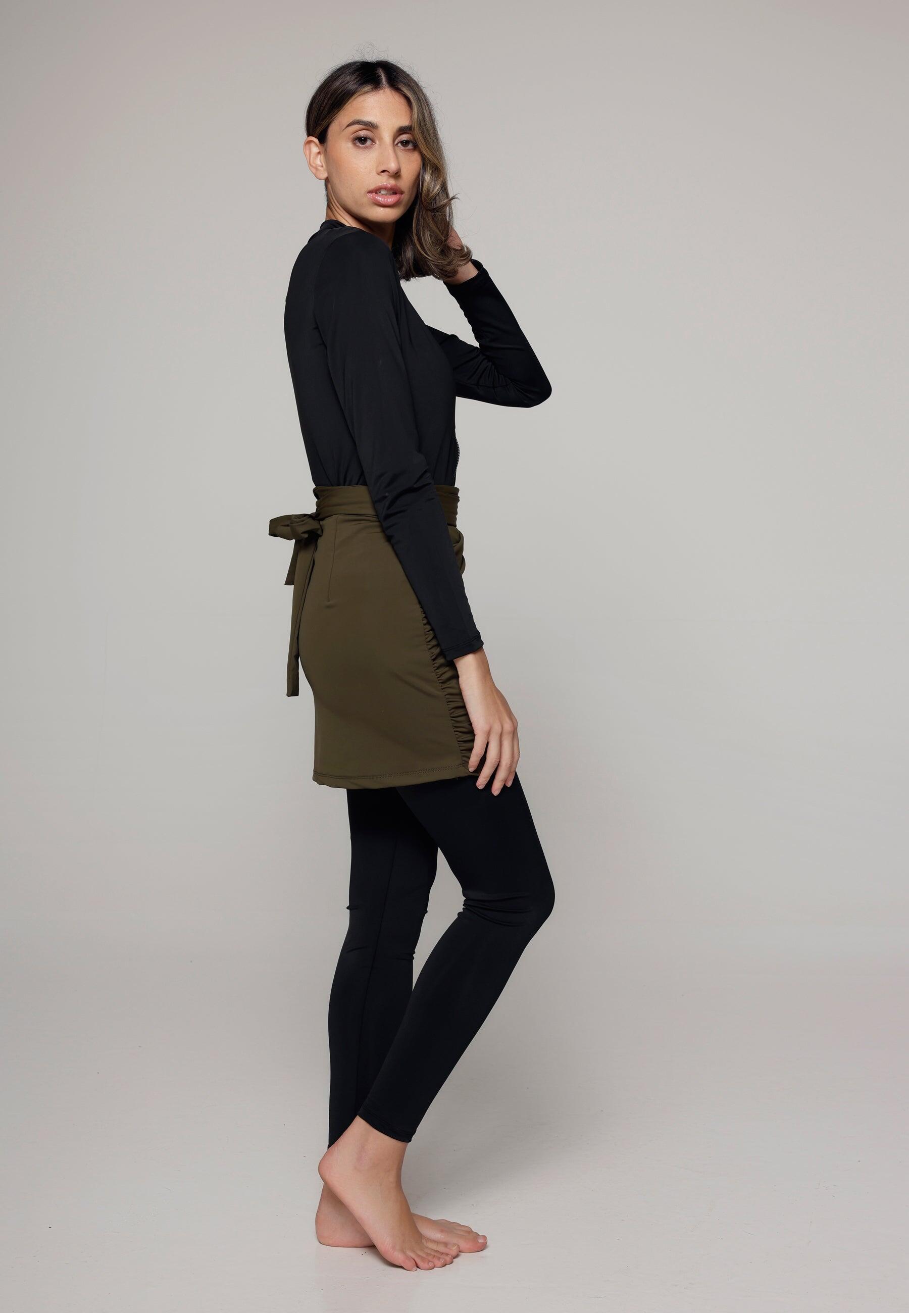 Dames Zwemkleding Zwembody met Legging en Rok 2/5