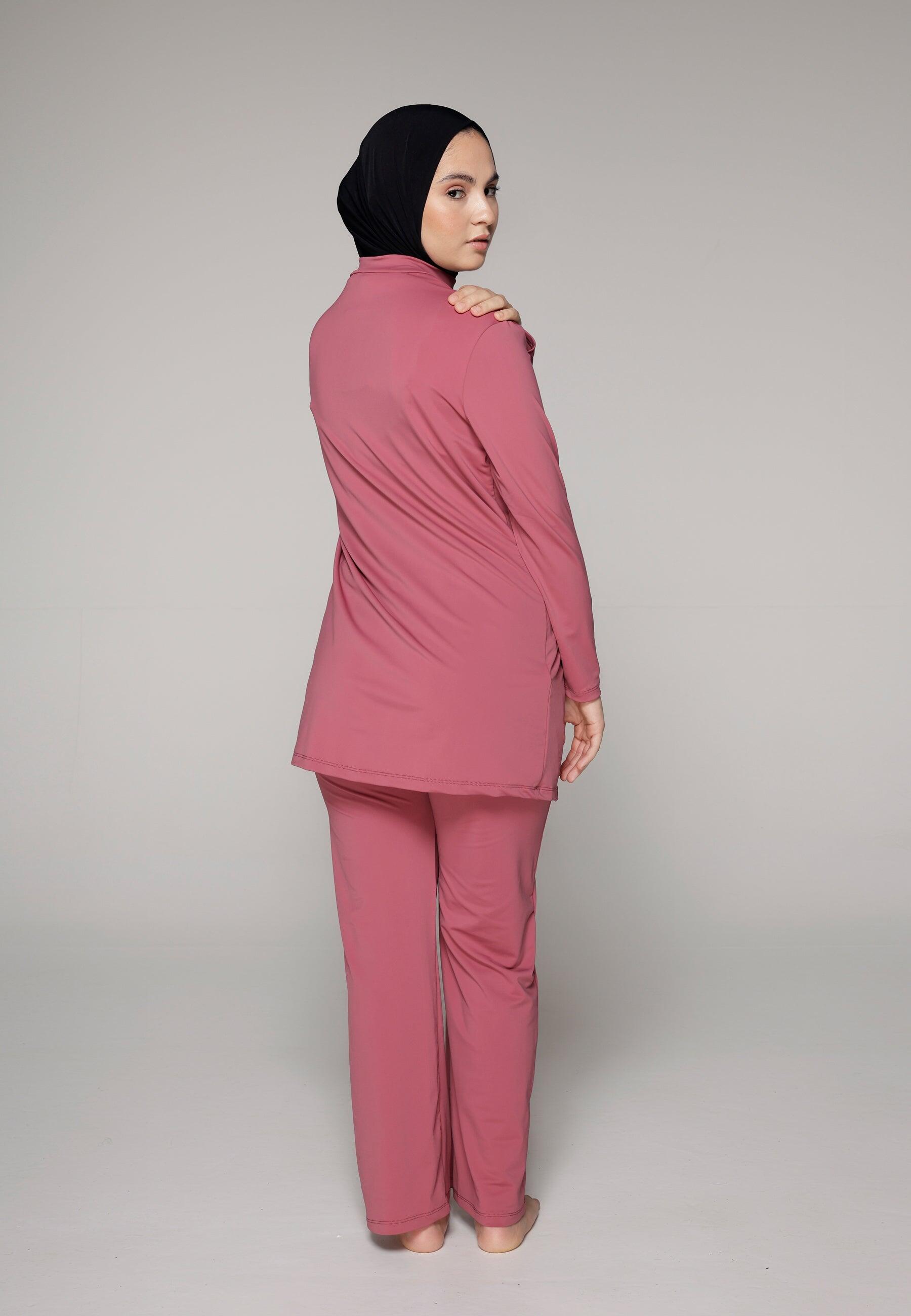 Dames Zwemkleding Bedekt Zwempak met Legging 3/6