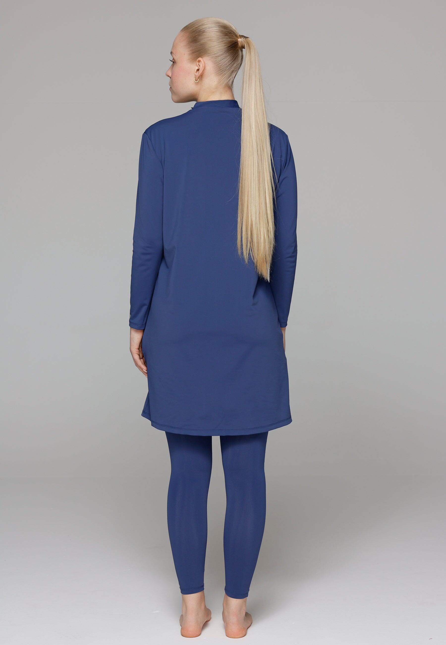 Dames Zwemkleding Bedekt Knielang Zwempak met Broek 3/6