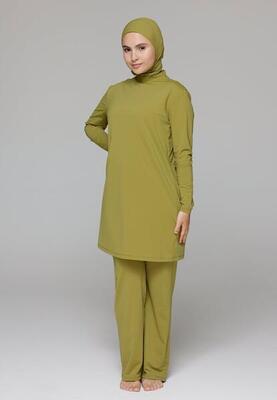 Dames zwemkleding ruimvallend bedekt zwempak met broek