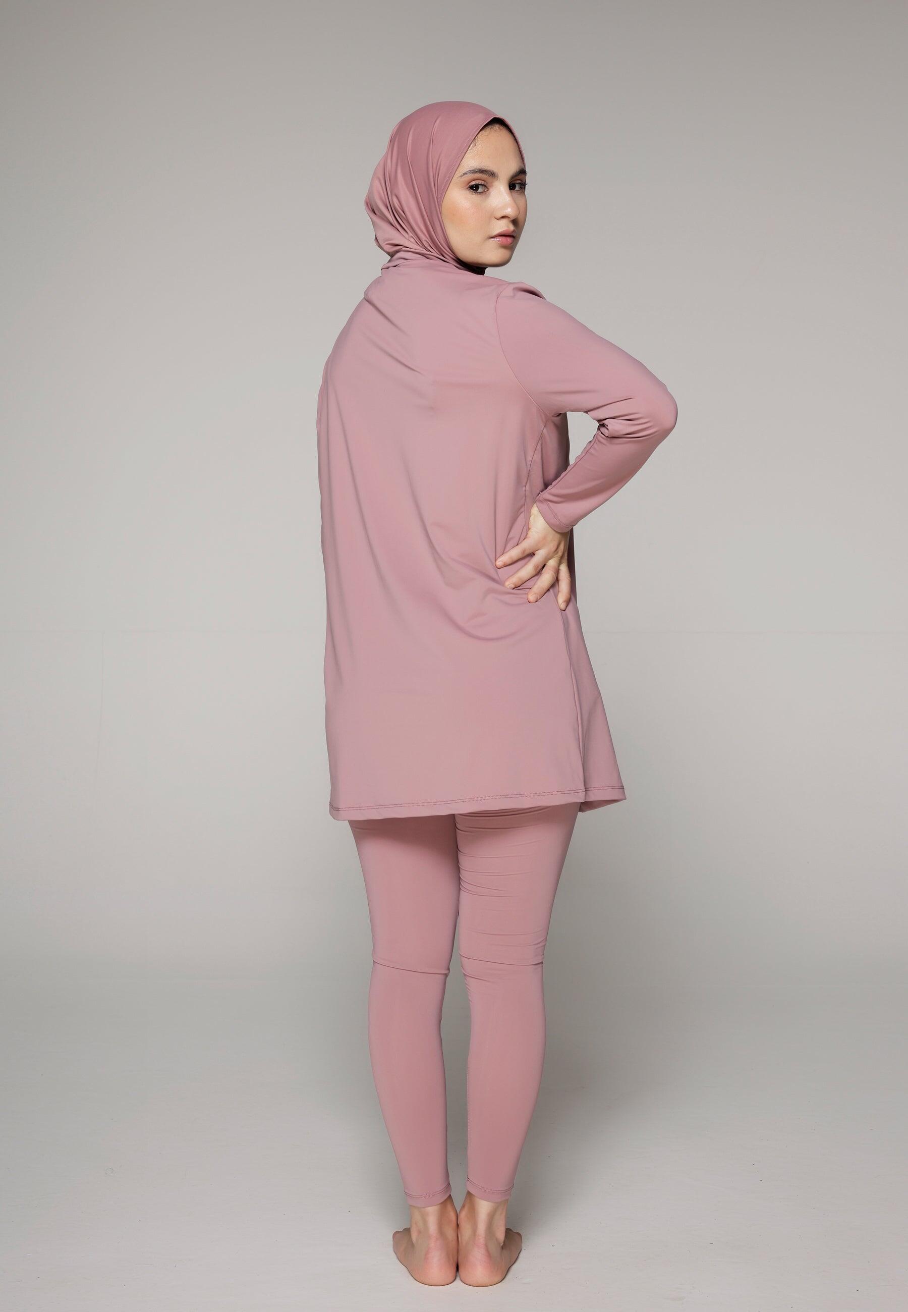 Dames Zwemkleding Bedekt Zwempak met Legging 3/6