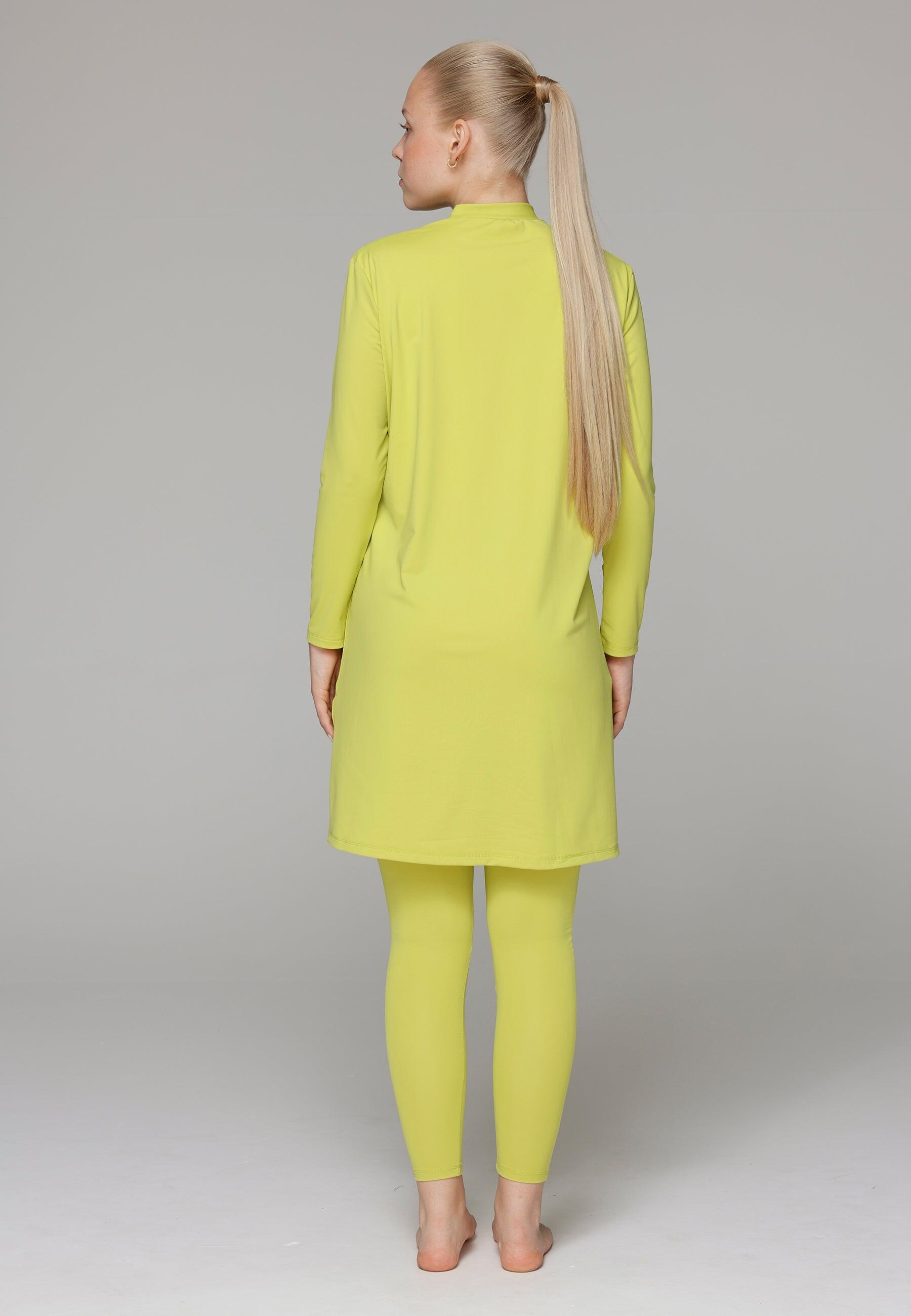 Dames Zwemkleding Bedekt Knielang Zwempak met Broek 3/6