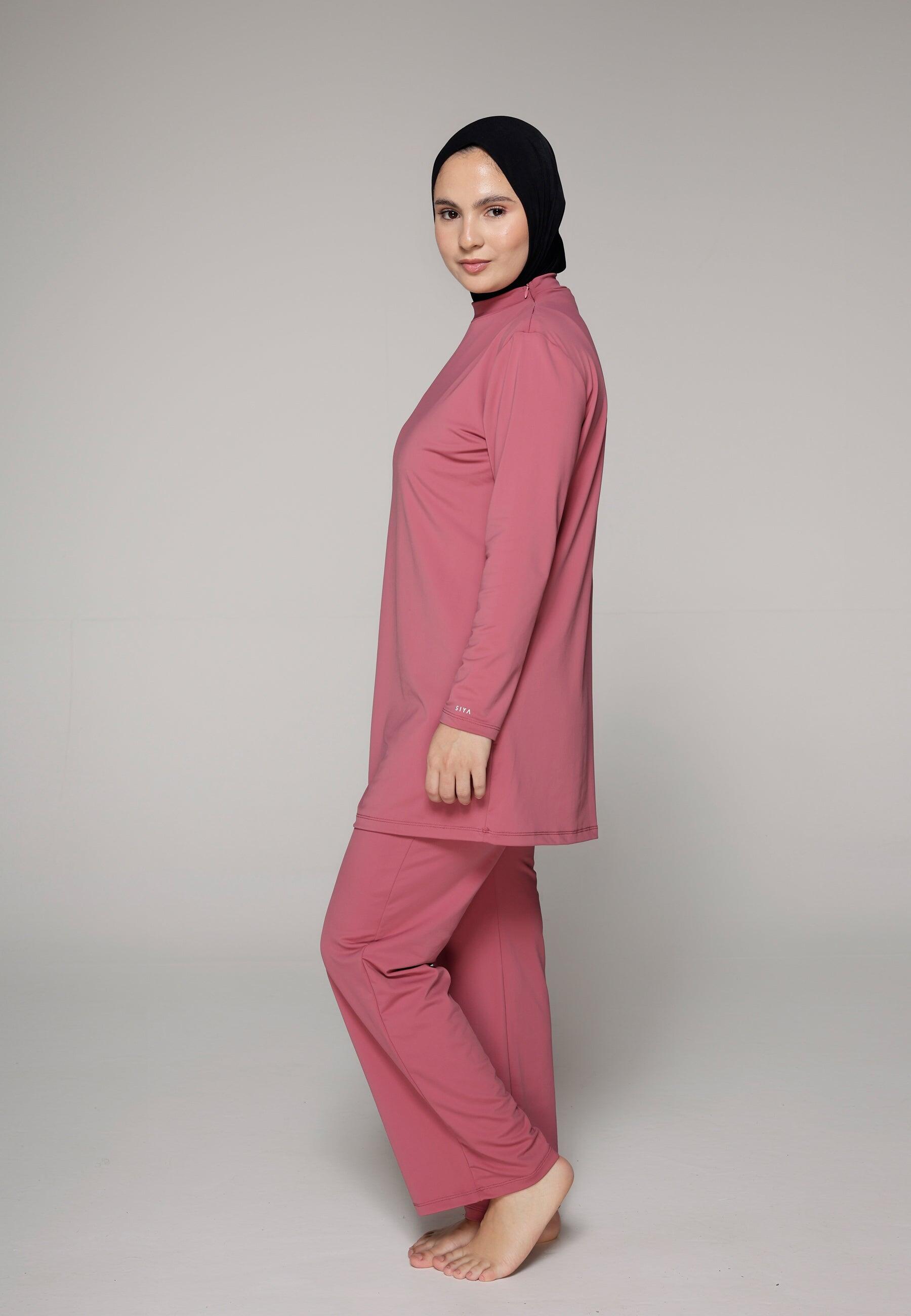 Dames Zwemkleding Bedekt Zwempak met Legging 2/6