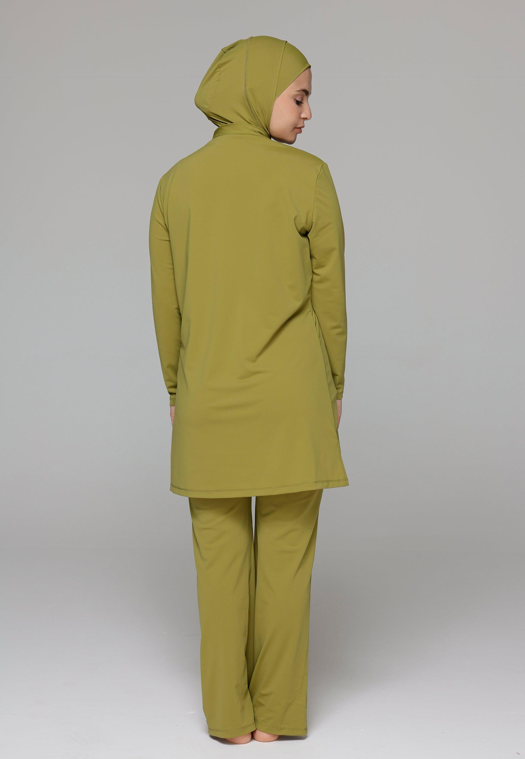 Dames Zwemkleding Ruimvallend Bedekt Zwempak met Broek 3/6