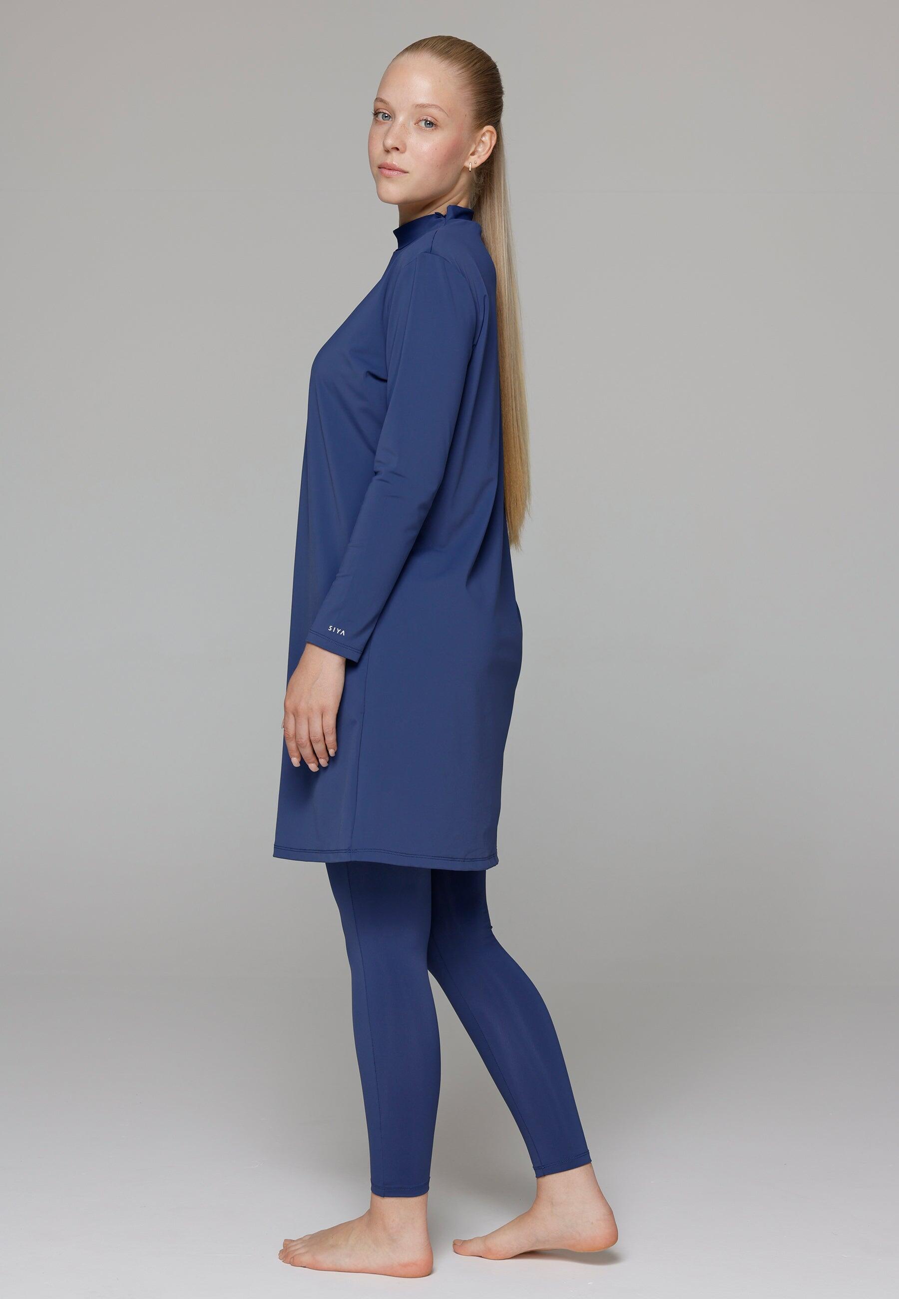 Dames Zwemkleding Bedekt Knielang Zwempak met Broek 2/6
