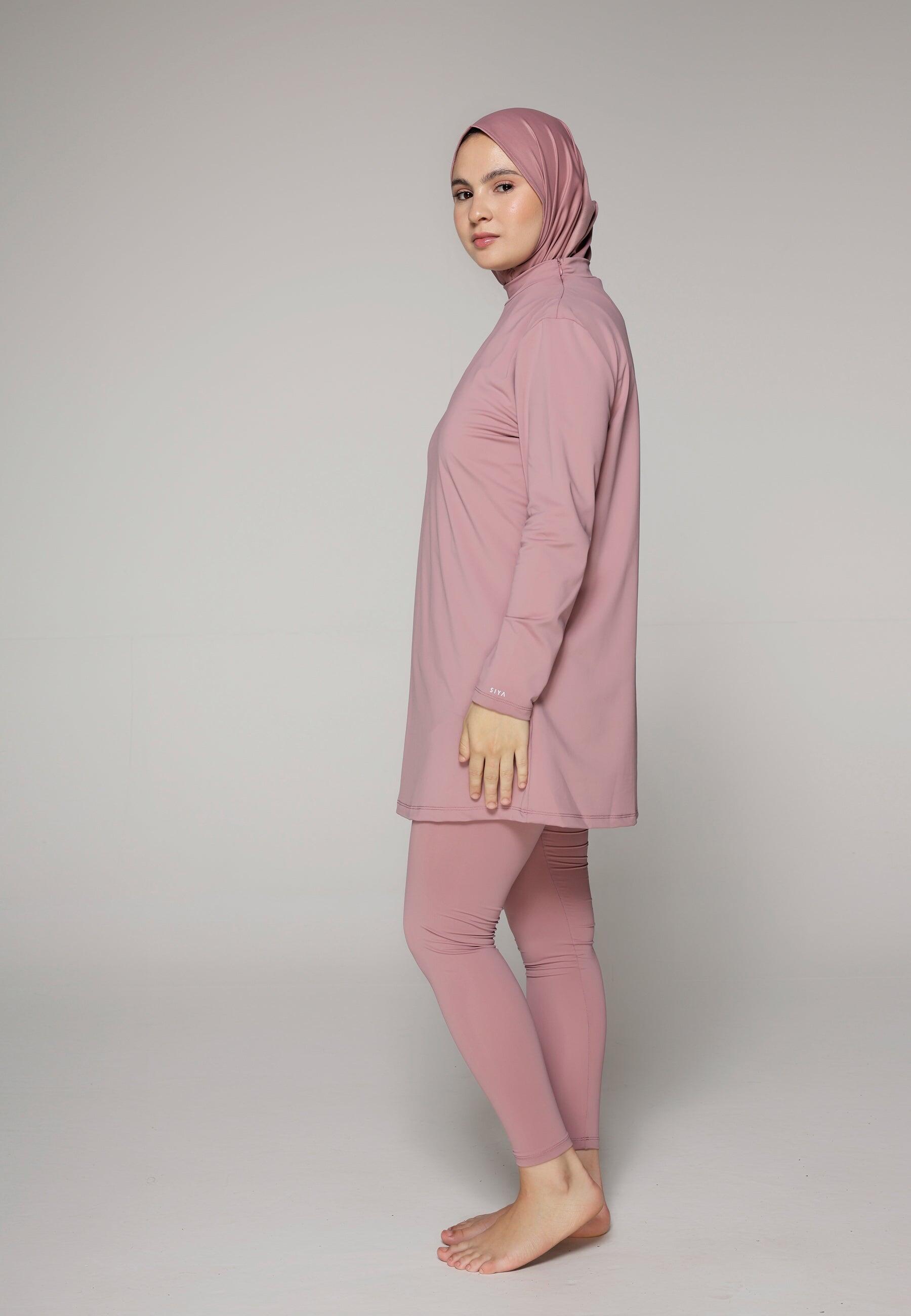 Dames Zwemkleding Bedekt Zwempak met Legging 2/6