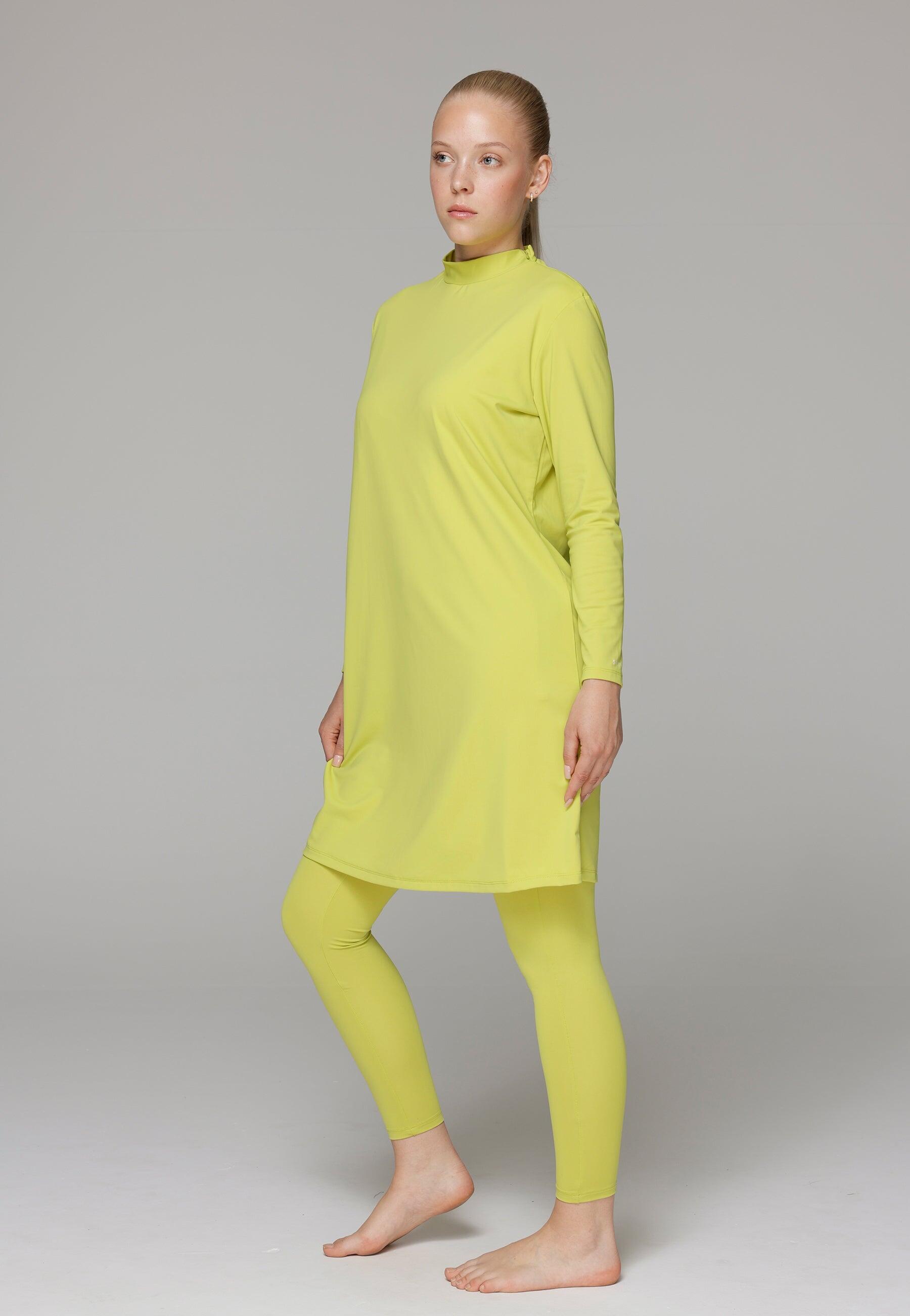 Dames Zwemkleding Bedekt Knielang Zwempak met Broek 2/6