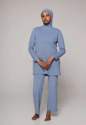 Dames zwemkleding ruimvallend bedekt zwempak met broek