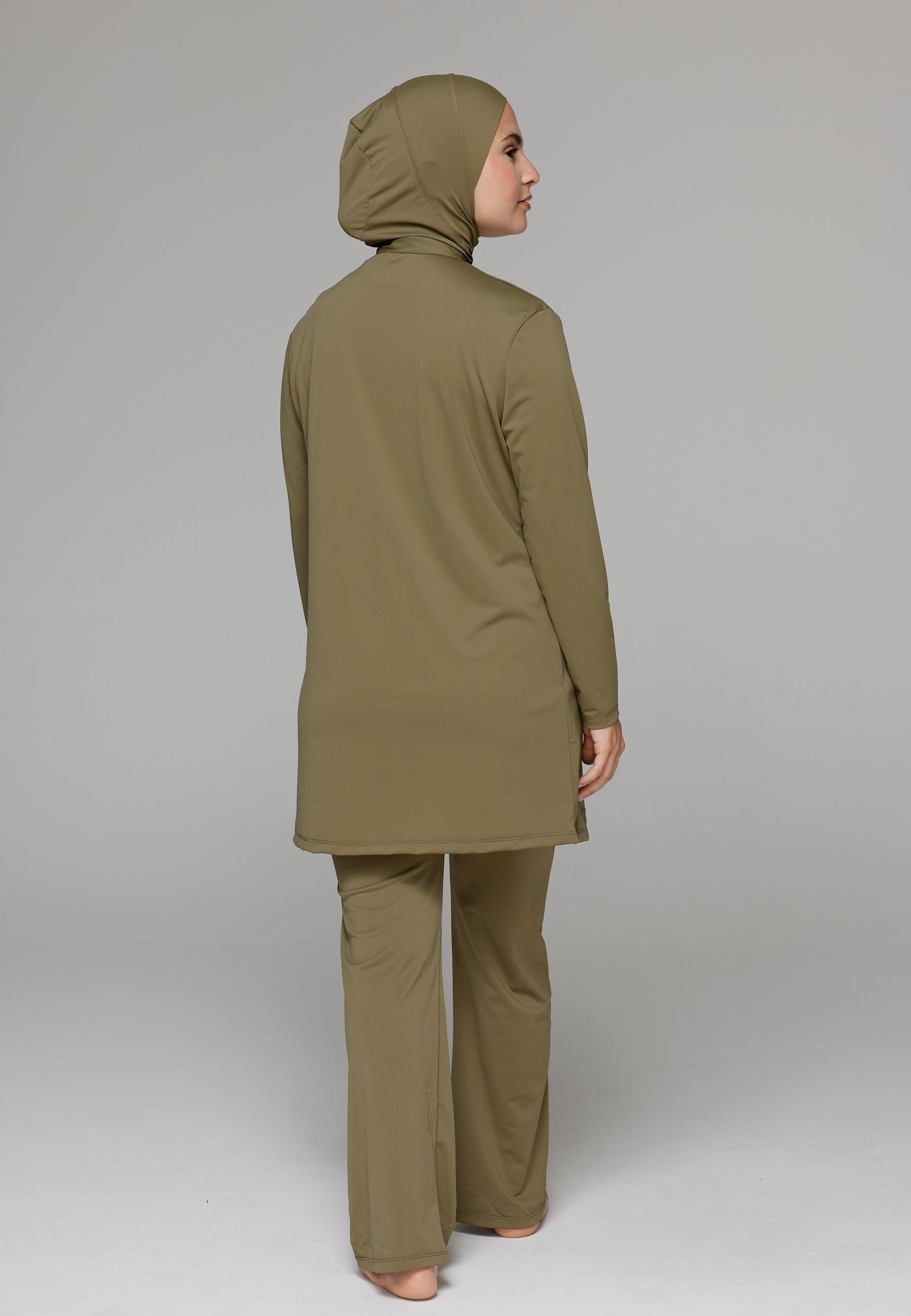 Dames Zwemkleding Ruimvallend Bedekt Zwempak met Broek 3/6